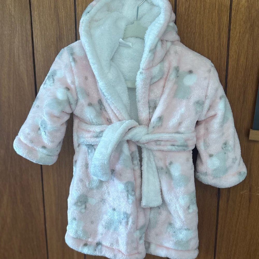 Super Soft Cozy Pink Toddler Robe